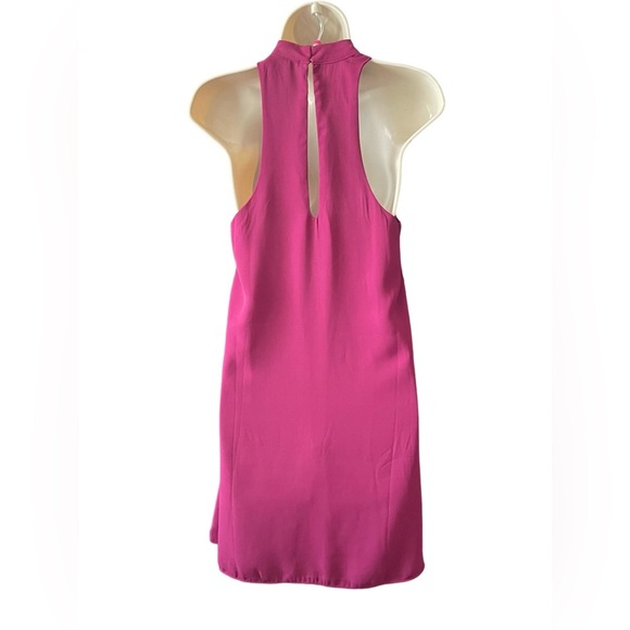 Lulus Groove Thing Magenta Swing Dress Women's Size S Maroon Burgundy High Neck - Picture 4 of 9